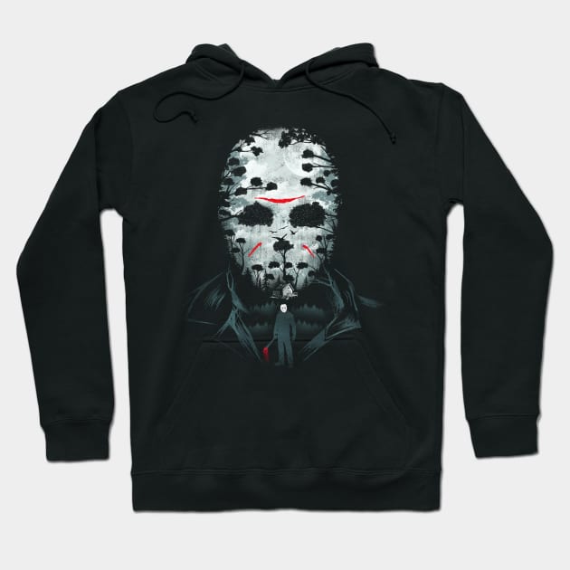 Crystal Lake Night Hoodie by DANDINGEROZZ